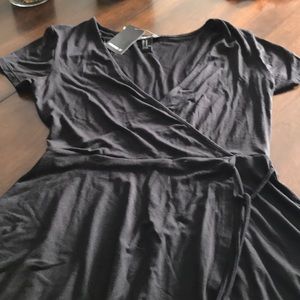Black wrap dress